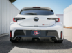 Picture of aFe Gemini GR Corolla XV 3 IN to 2-1/2 IN 304 Stainless Steel Cat-Back Exhaust System w/ Cut-Out (Blue Flame Tip) - 2023+ GR Corolla