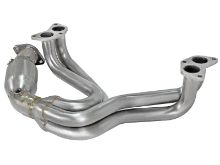 Picture of aFe Twisted Steel 304 Stainless Steel Long Tube Header w/ Cat - 2013-2020 BRZ/FR-S/86