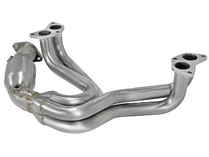 Picture of aFe Twisted Steel 304 Stainless Steel Long Tube Header w/ Cat - 2013-2020 BRZ/FR-S/86