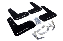 Picture of (Garage Sale Special) Rally Armor Black w/ White UR Mud Flaps - 2013-2020 BRZ/FR-S/86