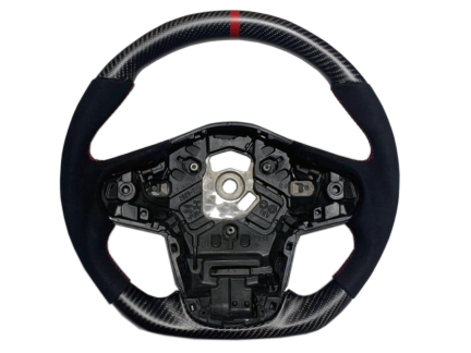 Picture of Rexpeed Supra 2020+ Matte Carbon Fiber Red Stripe Suede Steering Wheel
