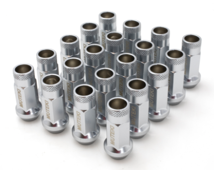 Picture of Muteki SR48 M12x1.25 48mm Open End Lug Nut Set Satin Silver