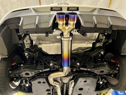 Picture of RK Titanium Signature Dual-Tip Center Exit Exhaust - 2023+ GR Corolla