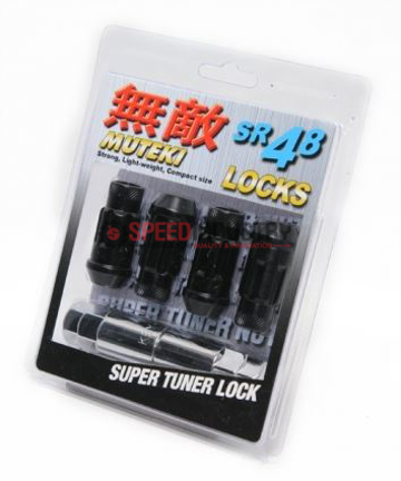 Picture of Muteki SR48 Locking 12x1.25 Lug Nut Set (4pcs) - Black