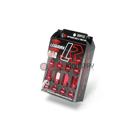 Picture of Project Kics Leggdura Racing 12x1.25 Lug Nuts - Red