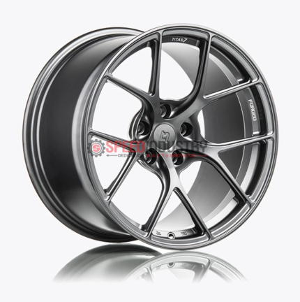 Picture of Titan 7 T-S5 19in - Satin Titanium - A90 MKV Supra GR 2020+ (Front and Rear Fitment)