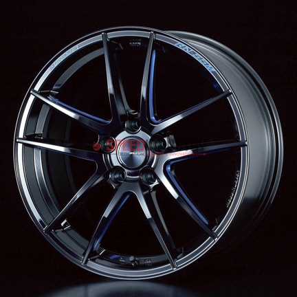 Picture of Weds RN-55M 18x9.5+45 5x114.3 Black Blue Machine