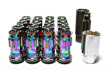Picture of Project Kics R40 Iconix M12x1.5 Lug Nuts w/Locks - NeoChrome w/ Black Caps