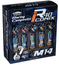Picture of Project Kics R40 Iconix Capless M14x1.25 Lug Nuts w/Locks - A90 Supra GR 2020+ - NeoChrome
