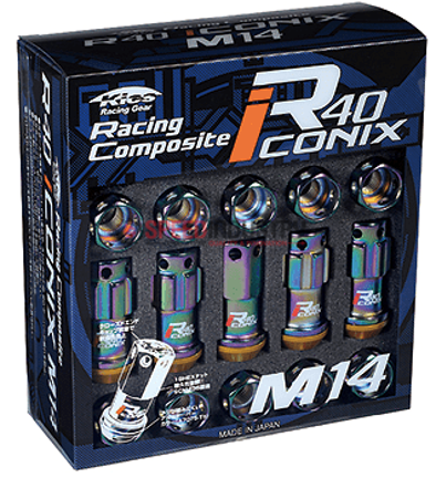 Picture of Project Kics R40 Iconix Capless M14x1.25 Lug Nuts w/Locks - A90 Supra GR 2020+ - NeoChrome