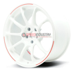 Picture of RAYS VOLK RACING ZE40 RW LIMITED - 18X9.5 +44 5X100 DASH WHITE/REDOT