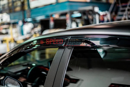 Picture of TOM'S Racing Sports Side Window Visor - 2019+ Corolla Hatchback, 2023+ GR Corolla