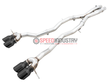 Picture of AWE Track Edition Catback Exhaust (Black Tips) - 2021+ BMW G80 M3/G82 M4