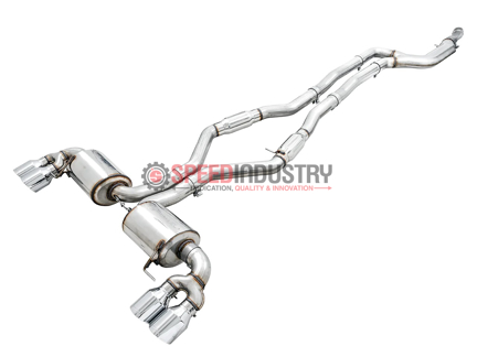 Picture of AWE Resonated Touring Edition Exhaust (Chrome Silver Tips) - 2019+ BMW G20 M340i/G22 M440i