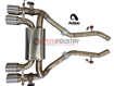 Picture of Active Autowerke Valved Axleback Exhaust (Stainless Brushed Tips) - 2021+ BMW G80 M3/G82 M4