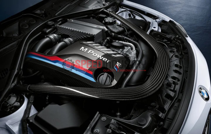 Picture of BMW M Performance S55 Carbon Fiber Engine Cover - 2015-2020 BMW F80 M3/F82 M4, 2019-2021 BMW F87 M2 Competition, CS