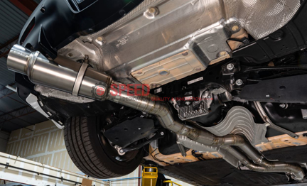 Picture of Boost Logic A90 Supra Teardrop Single 4-in Titanium Exhaust - 2020+ GR Supra